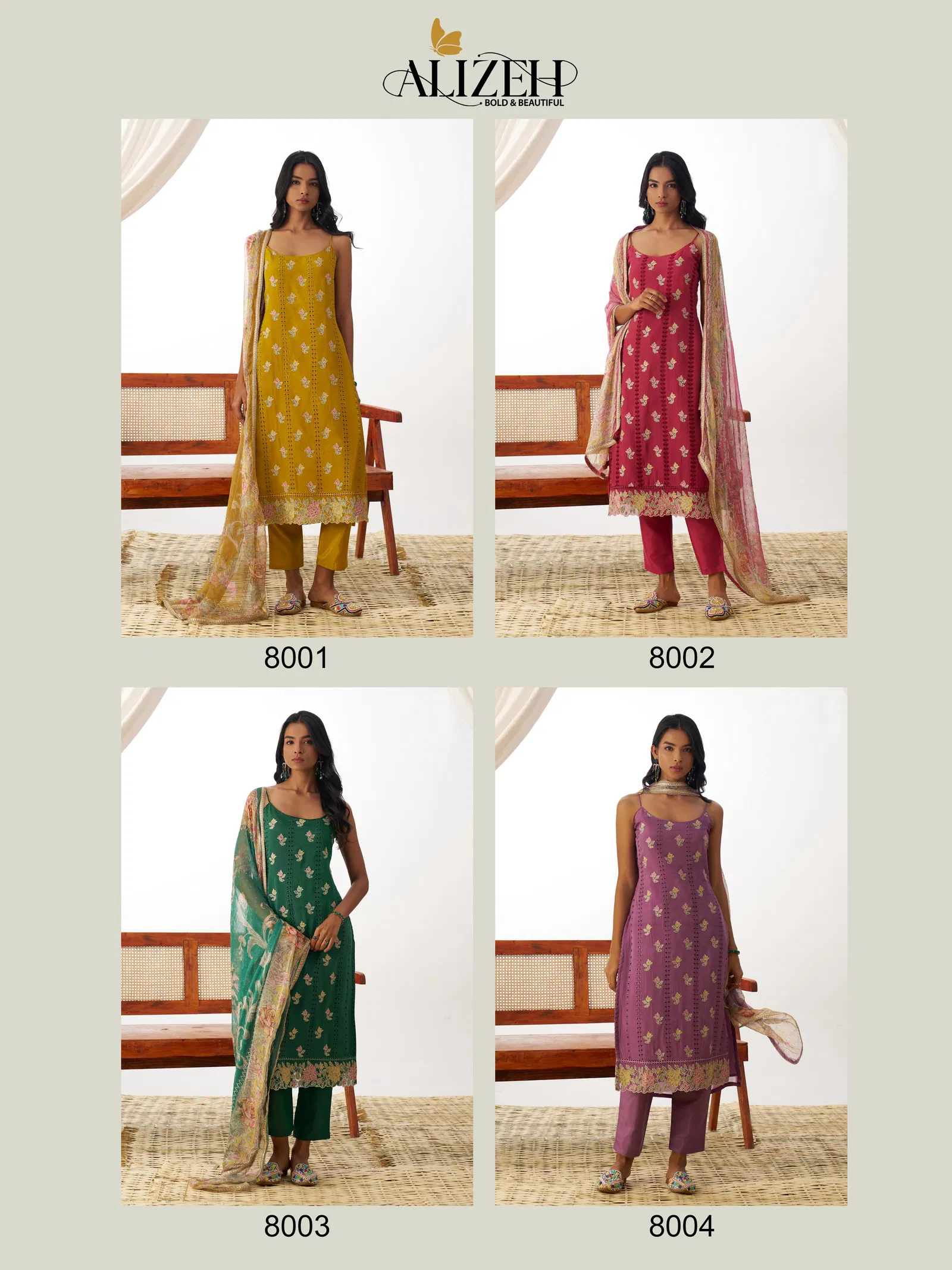 Swara By Alizeh Organza Designer Kurti With Bottom Dupatta Suppliers In India