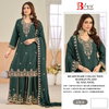 Bilqis B 270 A To D Chinon Embroidery Wholesale Readymade Sharara Suits In India 