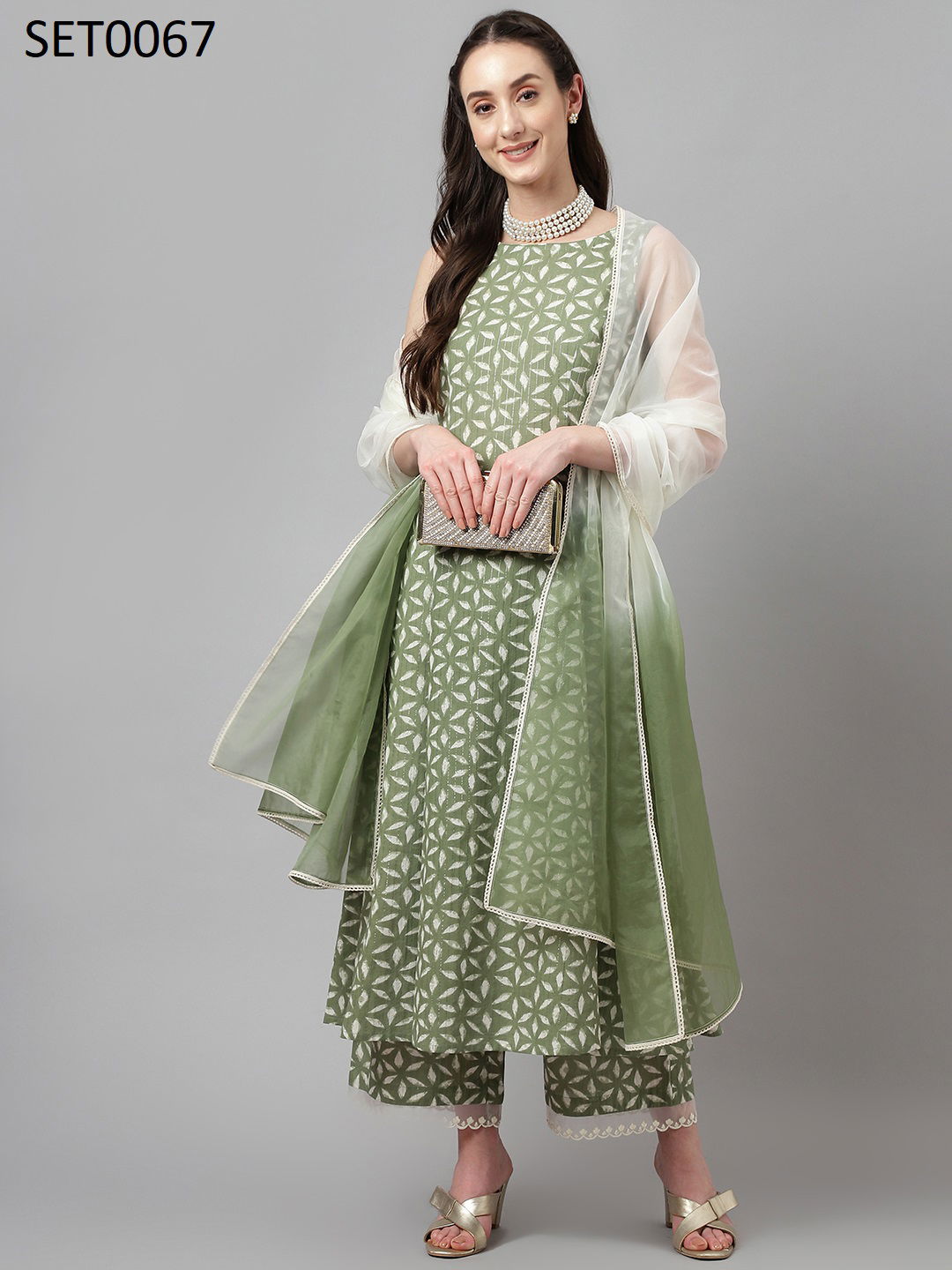 Fiorra SET0000 Designer Printed Kurti With Palazzo Dupatta Wholesale Market In Mumbai