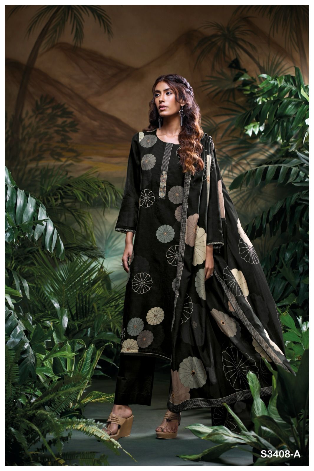 Navjot 3408 by Ganga Kota Printed Embroidered Salwar Suit Exporters In India