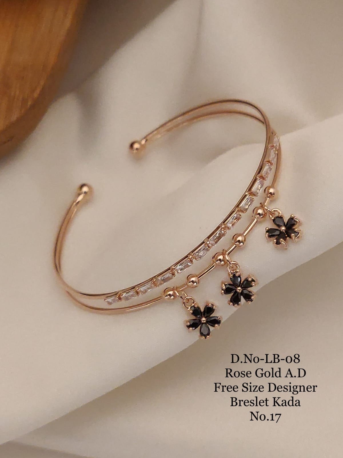 Rose Gold Free Size Designer Breslet Kada Catalog
