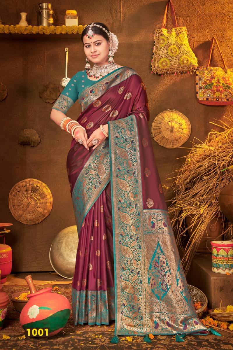 Rang Kesari Silk Vol 1 By Saroj Traditional Wear Silk Saree Wholesale In India