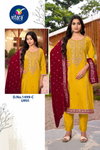 Urvi By Vitara Gadhwal Silk Embroidery Kurti With Bottom Dupatta Wholesale Shop In Surat