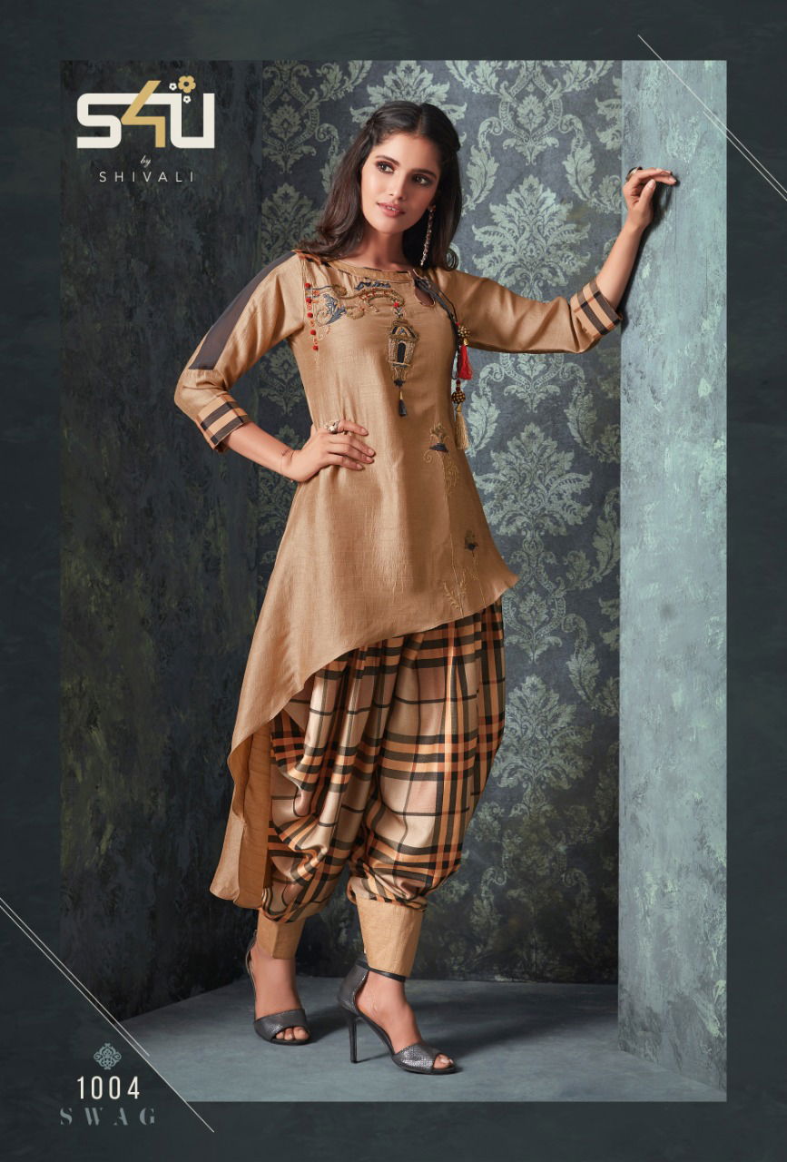 S4U Swag Vol 3 Stylish Killer Silk Party Wear Kurti With Bottom Catalog
