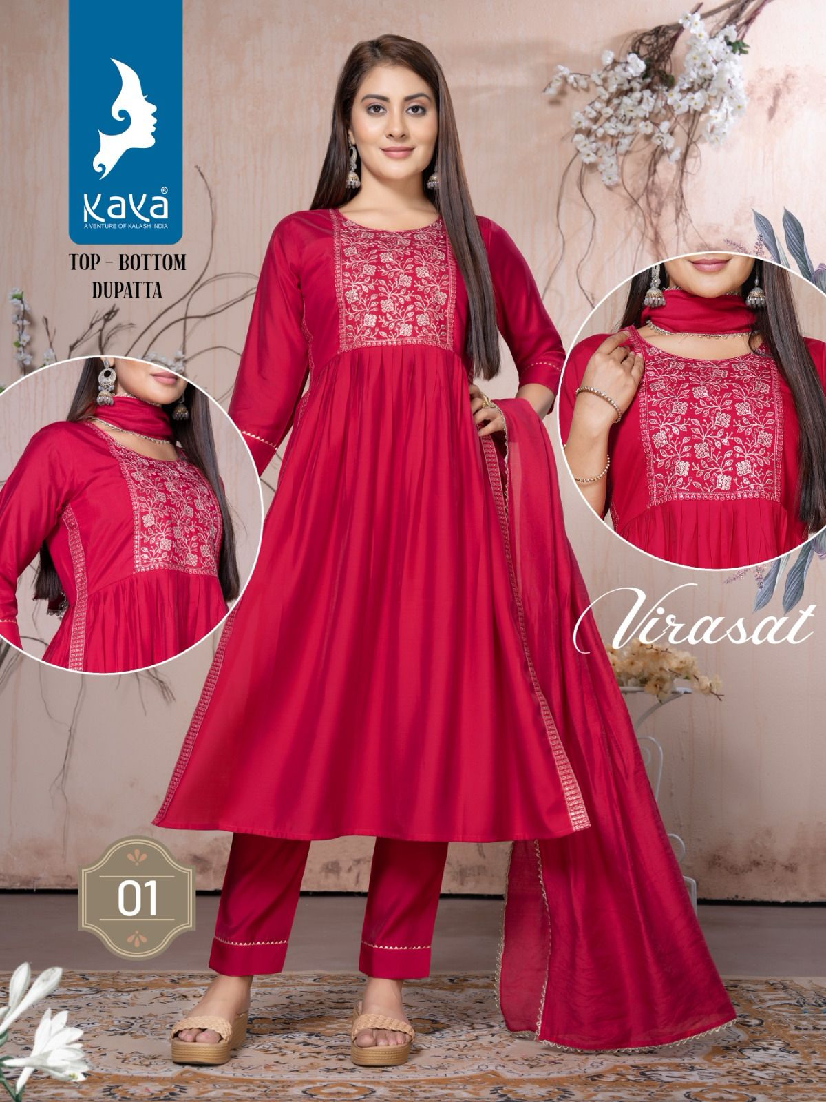 Virasat By Kaya 01 To 06 Ladies kurti wholesale market in Surat