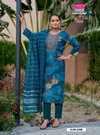 Kavya Vol 1 By Diya Trends Vertican Printed Kurti With Bottom Dupatta