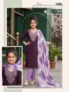 Amanat D No 1001 To 08 Berlin Plain Embroidery Kids Girls Kurti Set