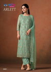 Arlett By Vipul Lavender Organza Embroidery Designer Salwar Suits Exporters In India