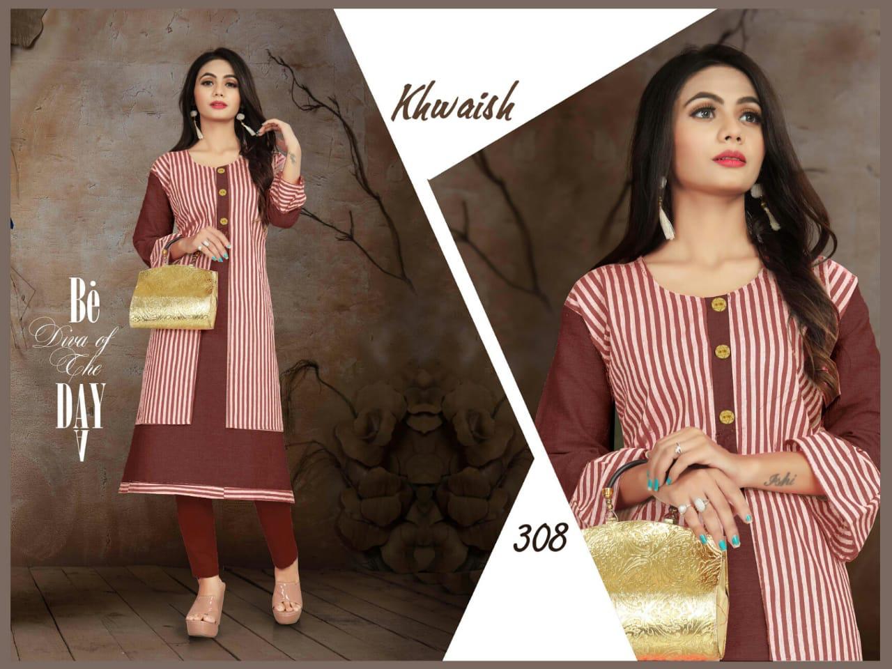 Trendy Aagya Khwaish 3 Festive Daily Wear Kurtis Collection
