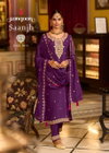 Saanjh By Rangoon Chinon With Fancy Work Suit Bulk Orders In India