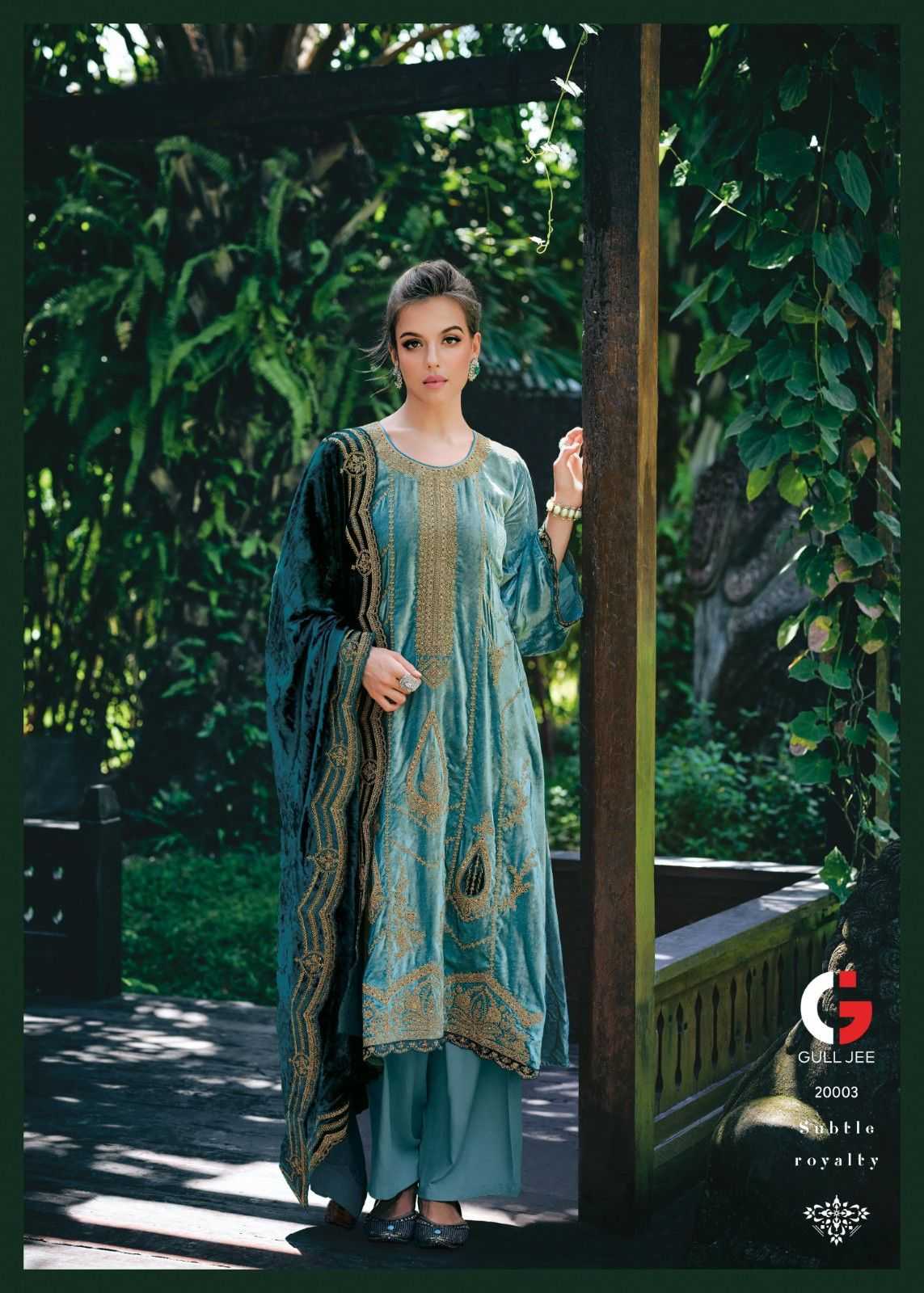 Gul Nasreen By Gull Jee Velvet Salwar Kameez Wholesale In India