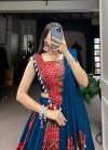 Blue Multicolour Pure Cotton Printed Designer Navratri Lehenga Collection Taraa L 1696