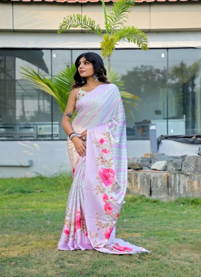 Sf Sizzler 3 Digital Printed Japan Satin Fancy Saree Wholesale Market Surat