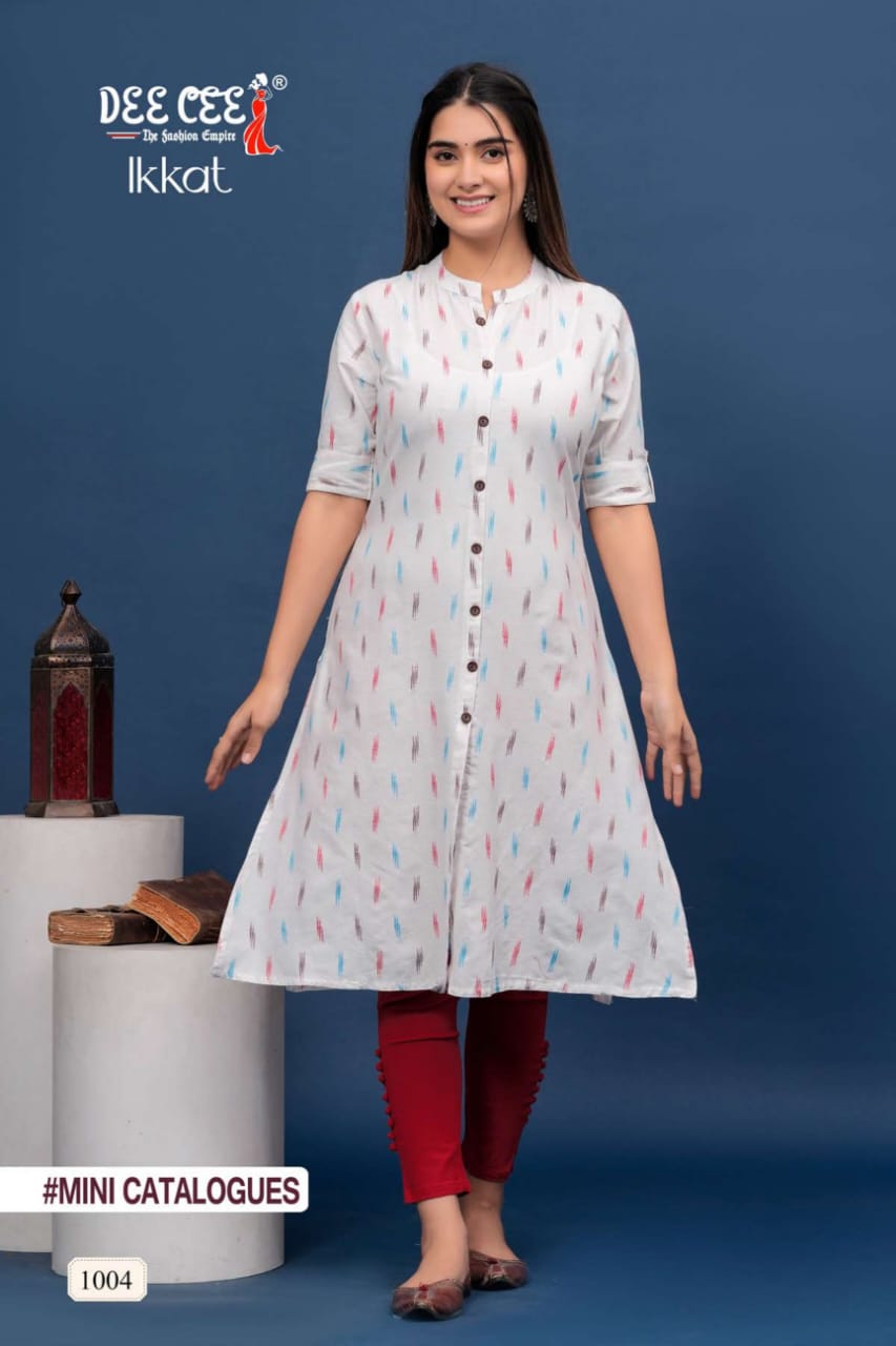 Ikkat By Dee Cee Cotton Ladies Kurti Wholesale Market in Surat