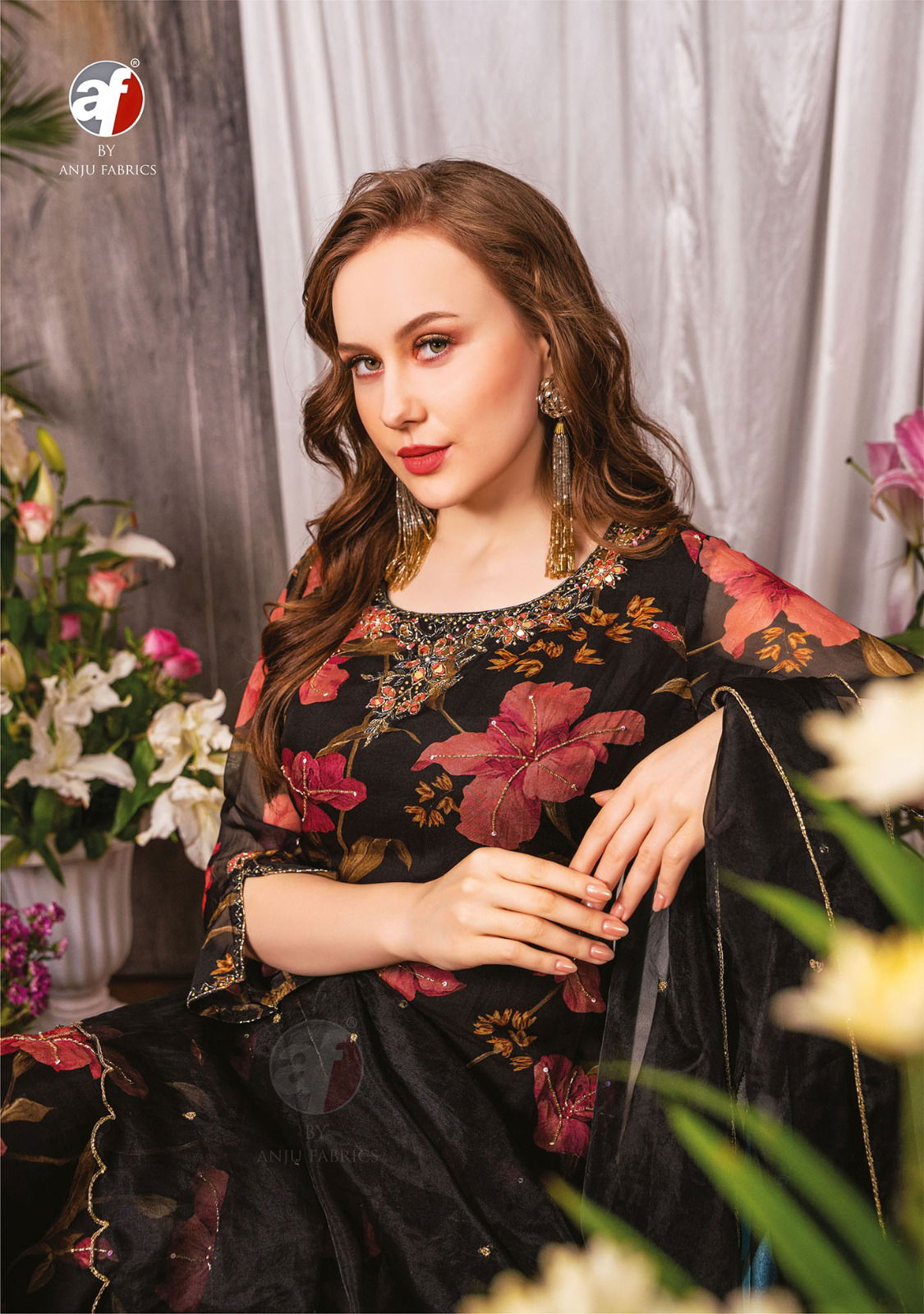 Nazar Vol 5 By Af Organza With Digital Print Kurti Bottom With Dupatta Catalog