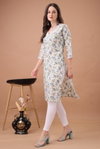 Fr Lace Border 1 Cotton Printed Office Wear Kurti Wholesale Shop In Surat
