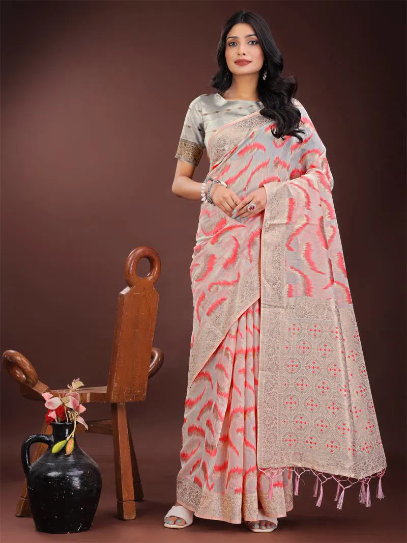 Queen Vol 4 By Ast Linen Casual Wear Linen Cotton Saree Wholesalers In Delhi