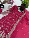 Sr 1630 Embroidery Chinnon Silk Wholesale Kurti With Bottom Dupatta In India