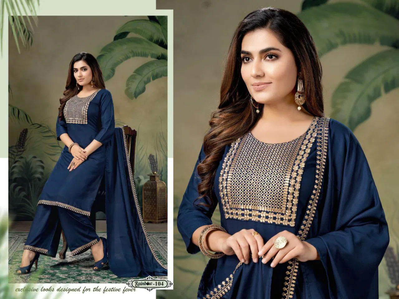 Beauty Queen Rainbow Ethnic Wear Rayon Fancy Ready Made Collection