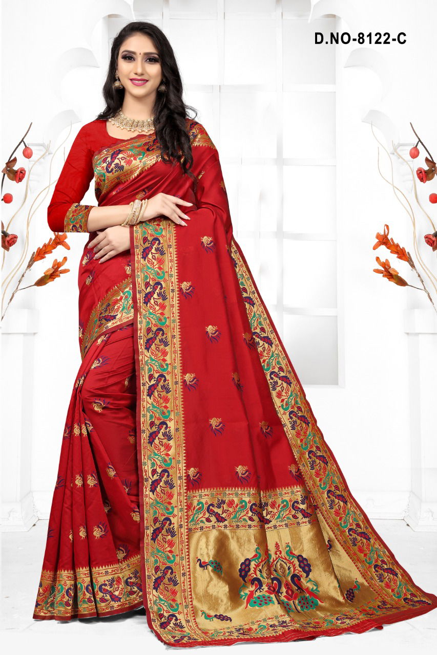 Sanyog 8122 Fancy Casual Wear Latest Designer Cotton Silk Saree Collection