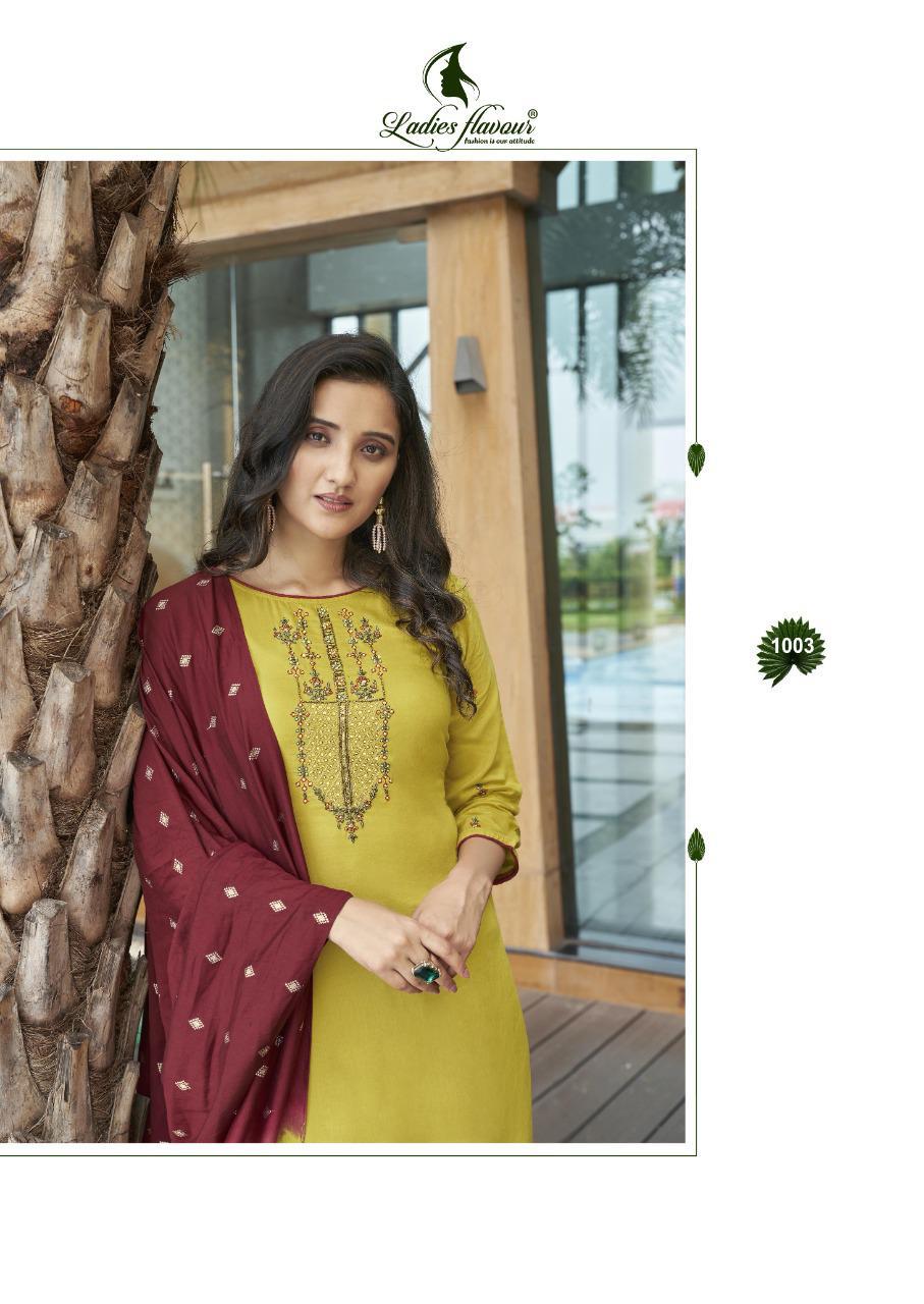 Ladies Flavour Ruhana 1 Festive Wear Maslin With Embroidery With Heavy Khatli Work Ready Made Collection

