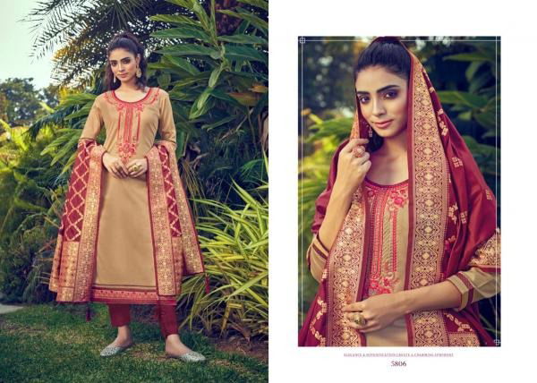Kessi Virasat 8 Latest fancy Khatli Work Designer Jam Silk Dress Material Collection
