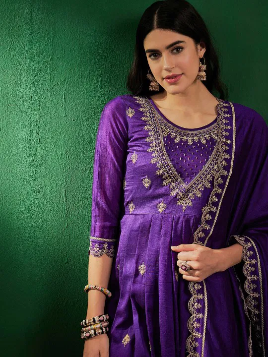 Simran 1 Embroidered Fancy Kurti Bottom With Dupatta Wholesale Market