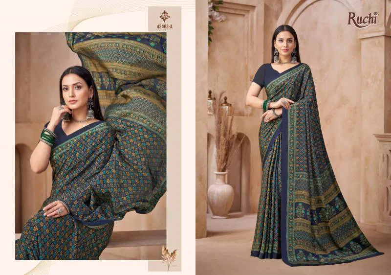 Vivanta Silk 44 By Ruchi Crepe Silk Saree Wholesale Price In Surat
