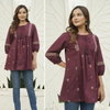 Naisha K 239 A Line Embroidery Printed Top Suppliers In India