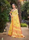 Bunawat Linen Linen Embroidery Designer Saree Catalog
