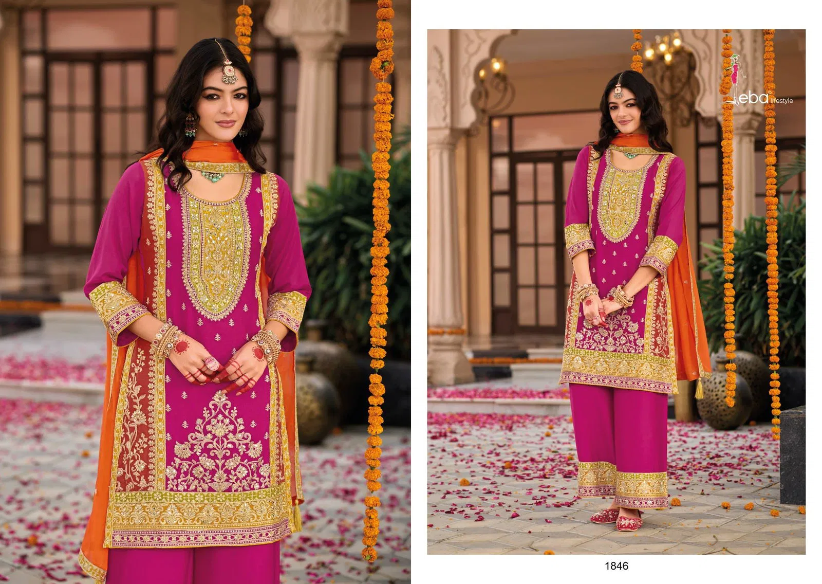 1846 Swara 2 By Eba Chinon Emboidery Readymade Suits