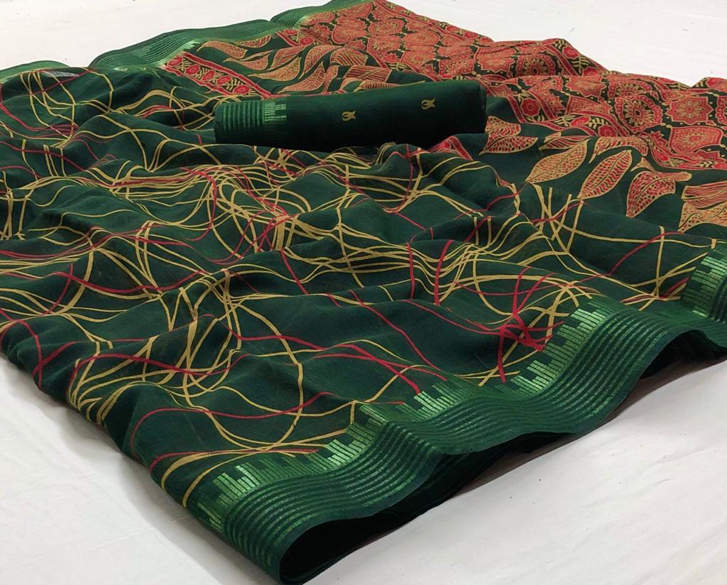 Latest Designer Printed Daily Wear Saree Collection  