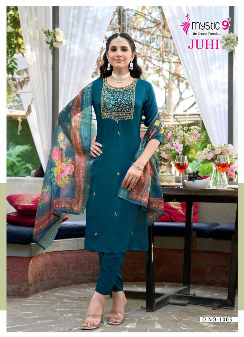 Juhi Vol 1 By Mystic 9 Gajji Silk Kurti With Bottom Dupatta Suppliers In India