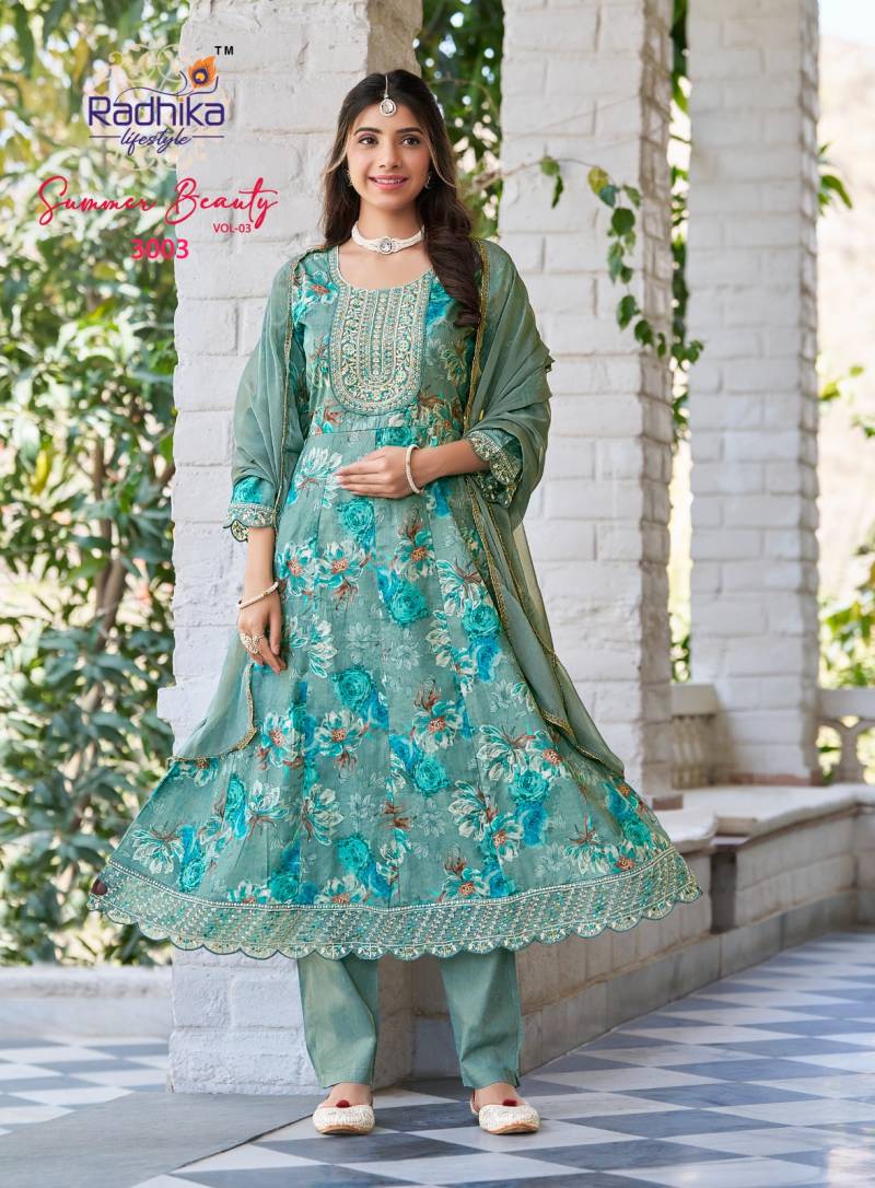 Radhika Summer Beauty Vol 3 Anarkali Ready Made Suppliers In India