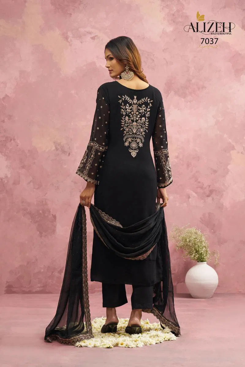 Aura By Alizeh Georgette With Khatli Work Designer Salwar Suits Suppliers In India