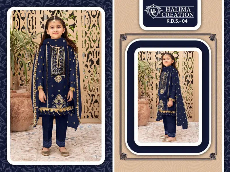 Halimacreation Kids Dn 04 Pakistani Salwar Suits Kids Wear Wholesale Online