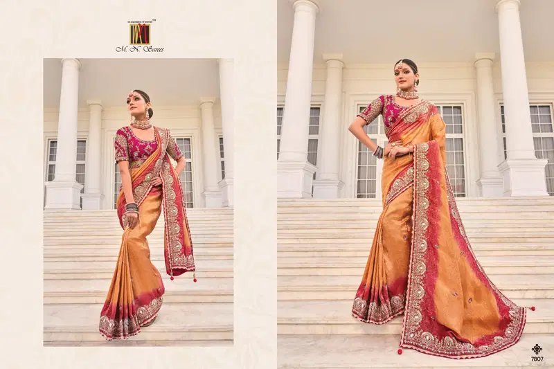 Shahi Poshak Vol 3 By M.N Wedding Wear Wholesale Saree Suppliers In Mumbai
