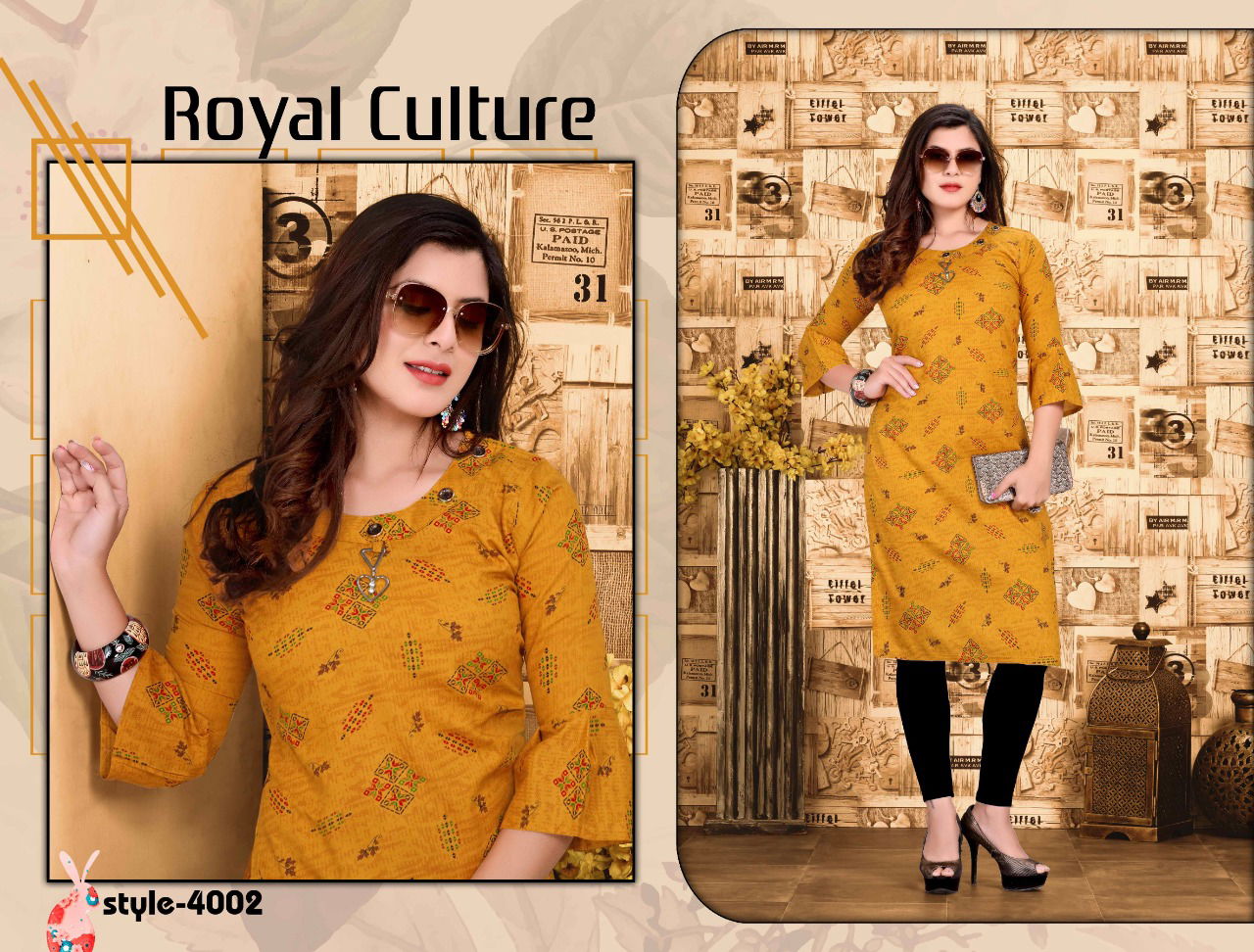 Heaven 4 Casual Regular Wear Rayon Printed Kurti Collection
