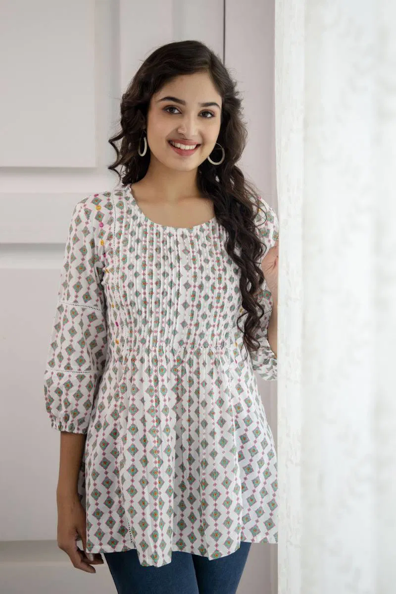 Stylee Girl 22 Cotton Printed Fancy Ladies Tops Wholesale Price In Surat