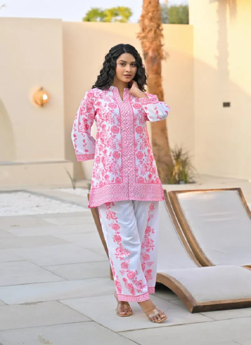 Tanyaa P 154 Cotton Printed Stylish Co Ords Set Suppliers In India