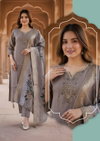 Naisha K 327 Silk Handwork Kurti With Pant Dupatta Wholesale Clothing Distributors In India