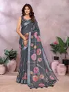 Vc Samaira B Party Wear Printed Linen Saree Wholesale Market In Surat With Price