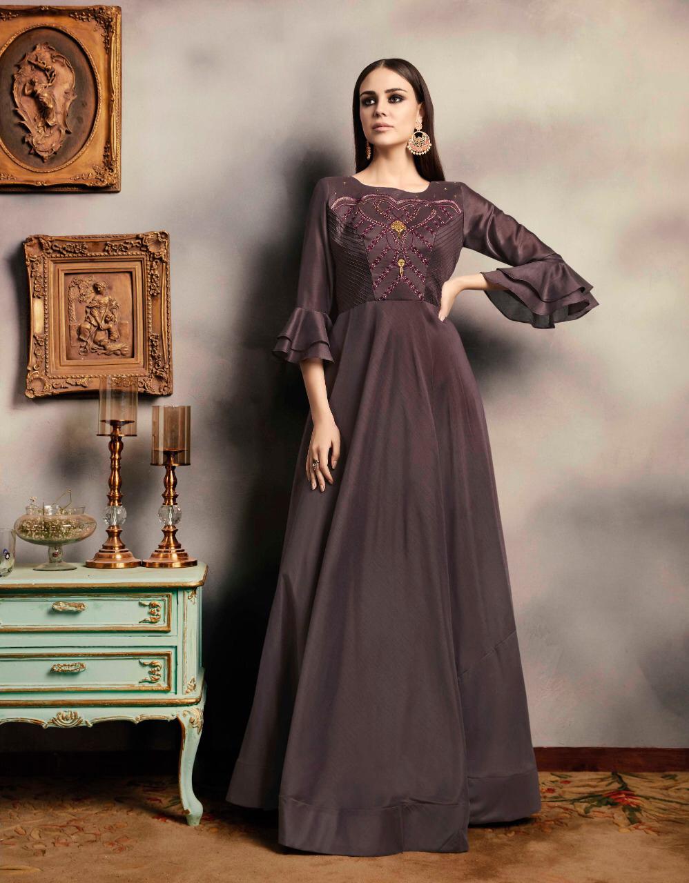 Crown - Vol 3 New Designer Heavy Party Wear Viscose Musalin With Value Added Embroidery And Hand Work Kurti Collection
