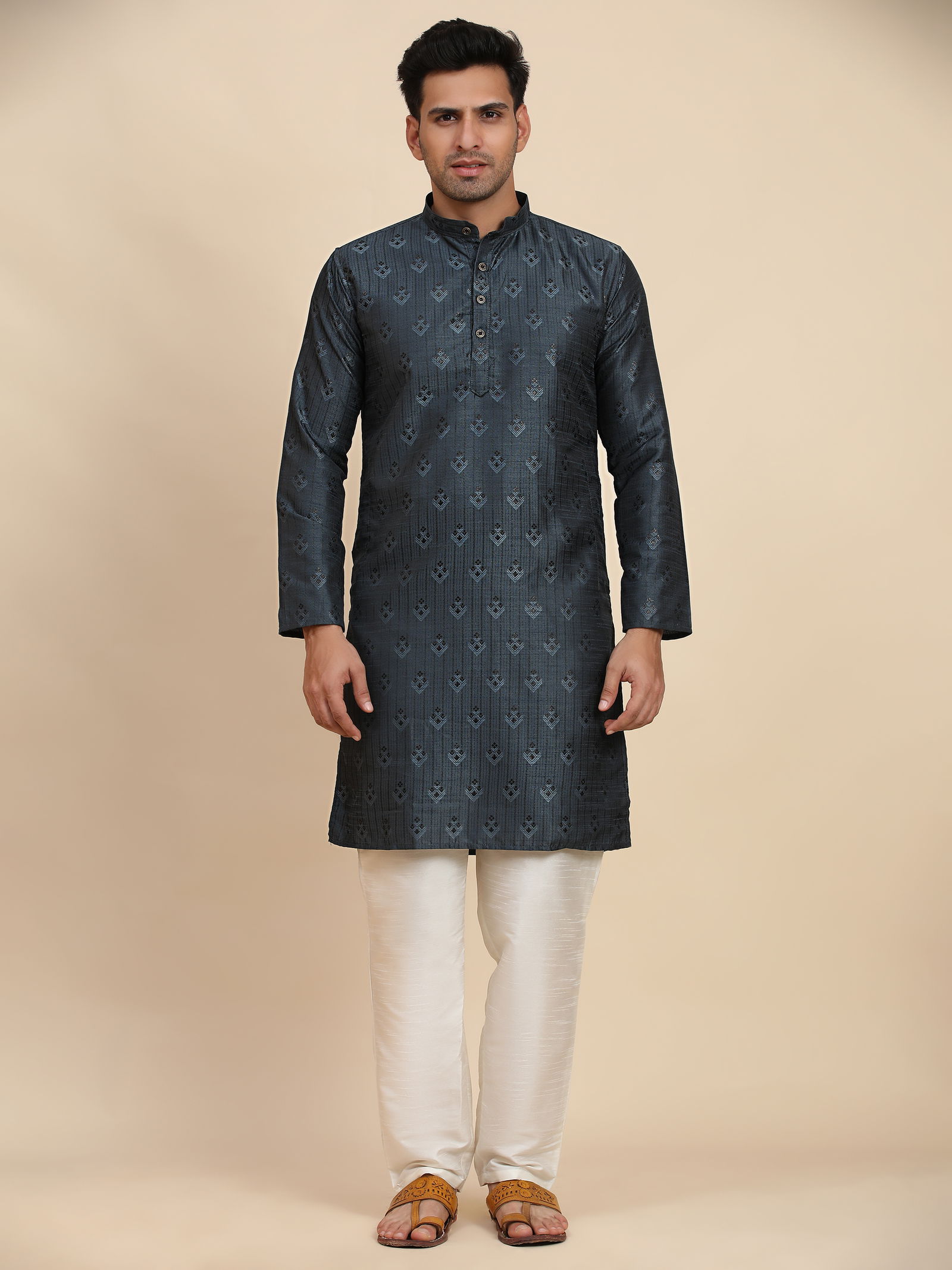 Rw Viscose Jacquard Kurta Pyjama Online Wholesale