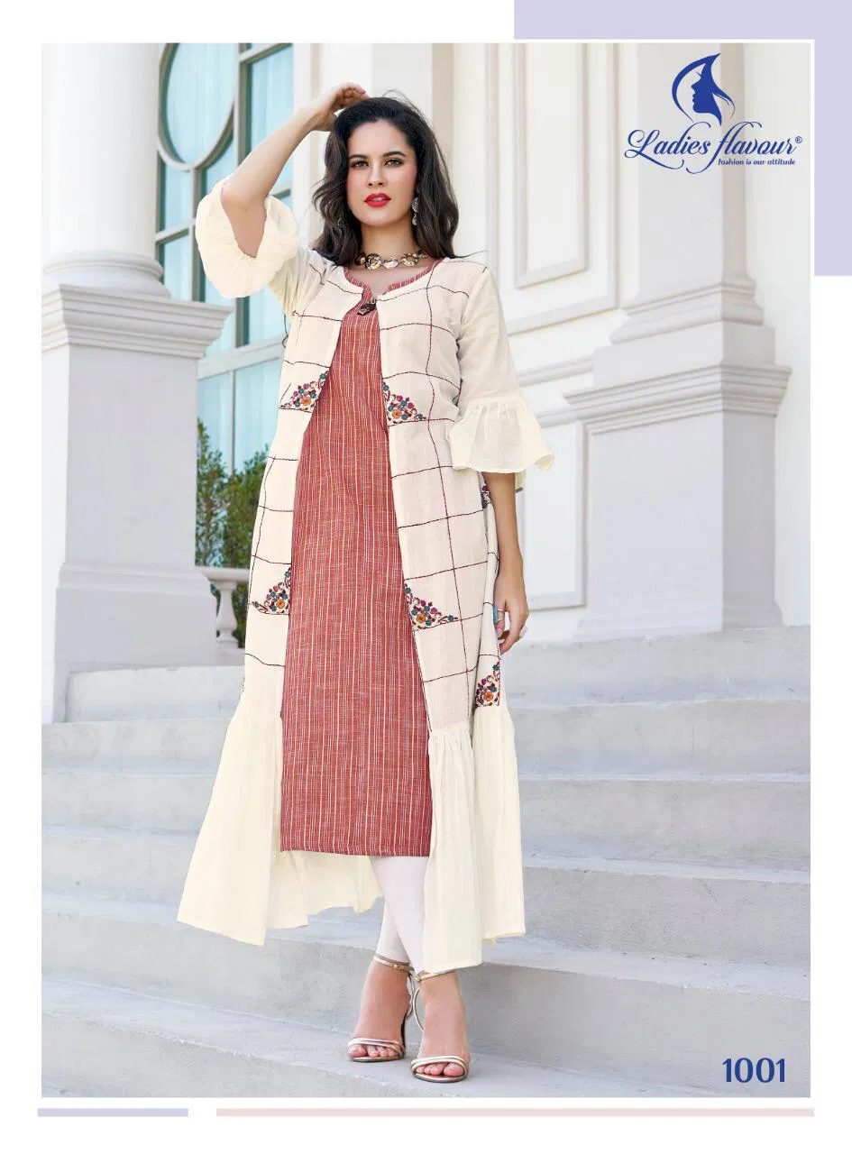 Life Style Vol-4 Ladies Flavour Designer South Cotton Stripes & Rayon Stripes & Mull Cotton & Musline With Embroidery Work Comfy Kurti With Pant 
