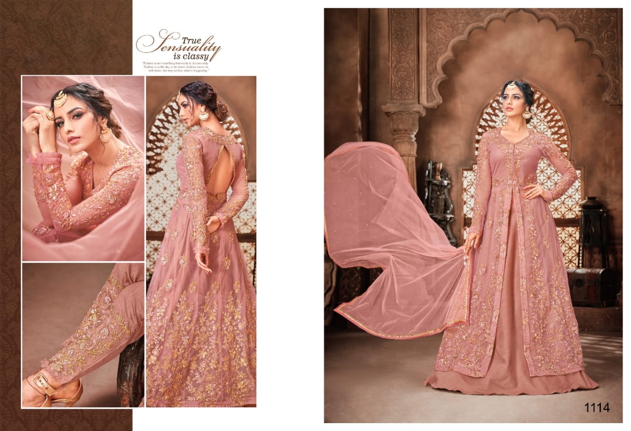 Nazneen 1111 Series Latest Collection Of Heavy Designer Full Heavy Thread Embroidery Work Salwar  Suit Collection 