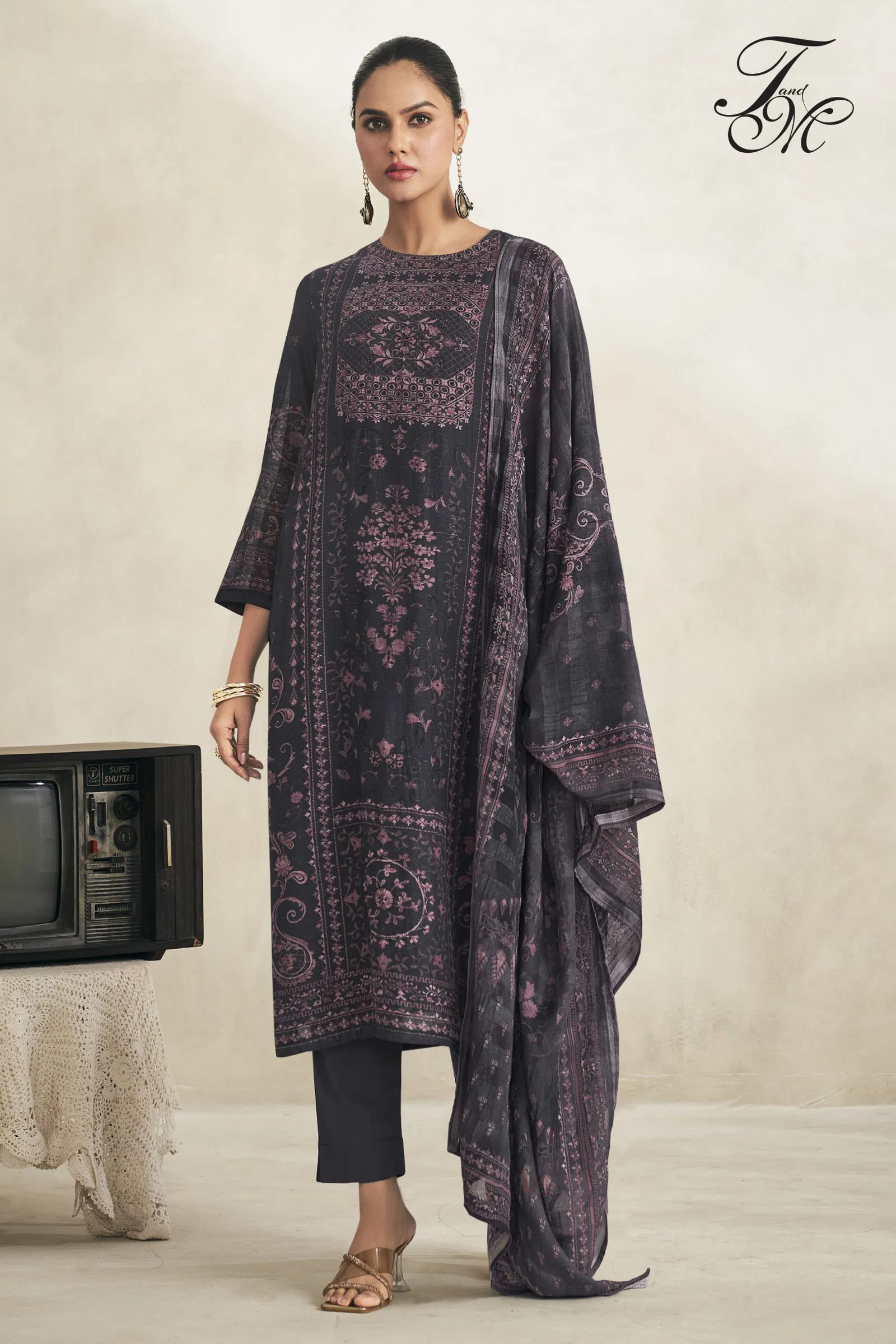 Saleha By T&M Linen Digital Printed Dress Material Suppliers In India