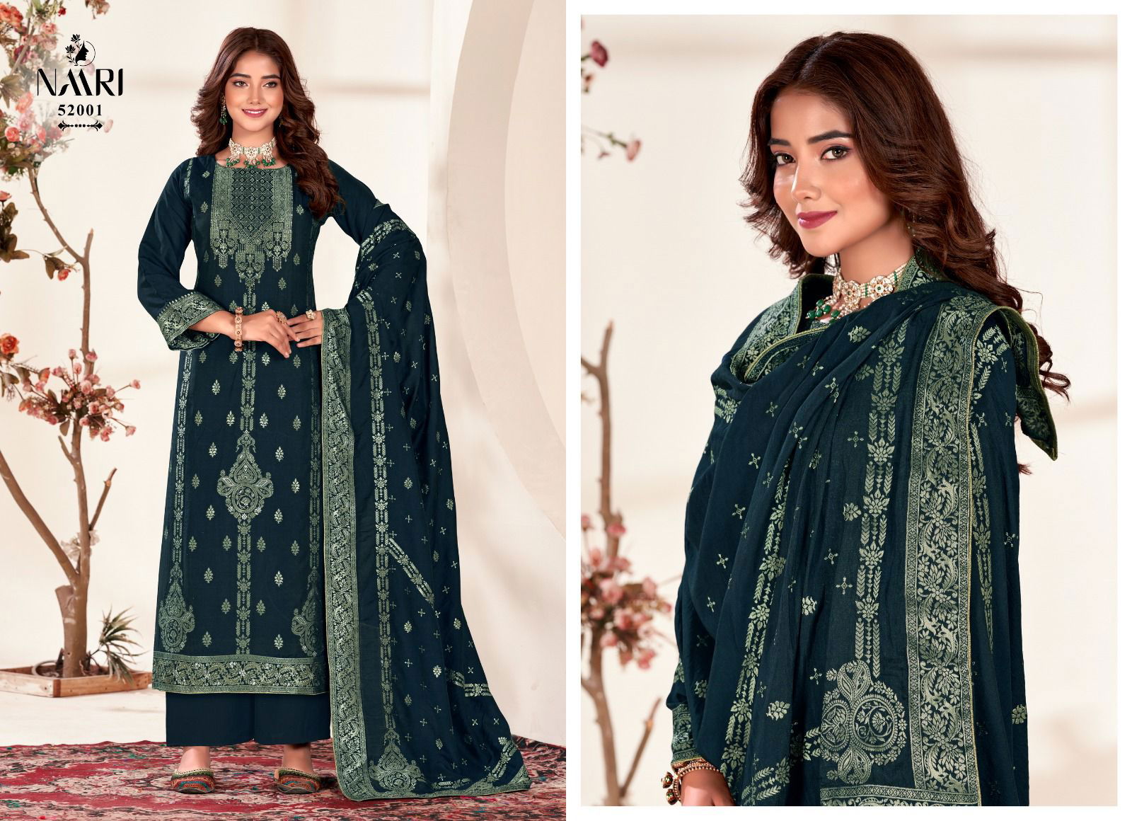 Dilbaro By Naari Masleen Jacard Salwar Kameez Catalog