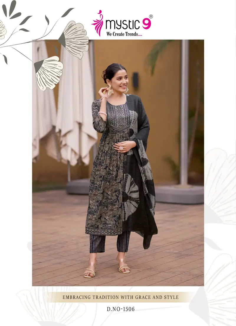 Sara Vol 15 By Mystic 9 Naira Rayon Kurti With Bottom Dupatta Orders In India