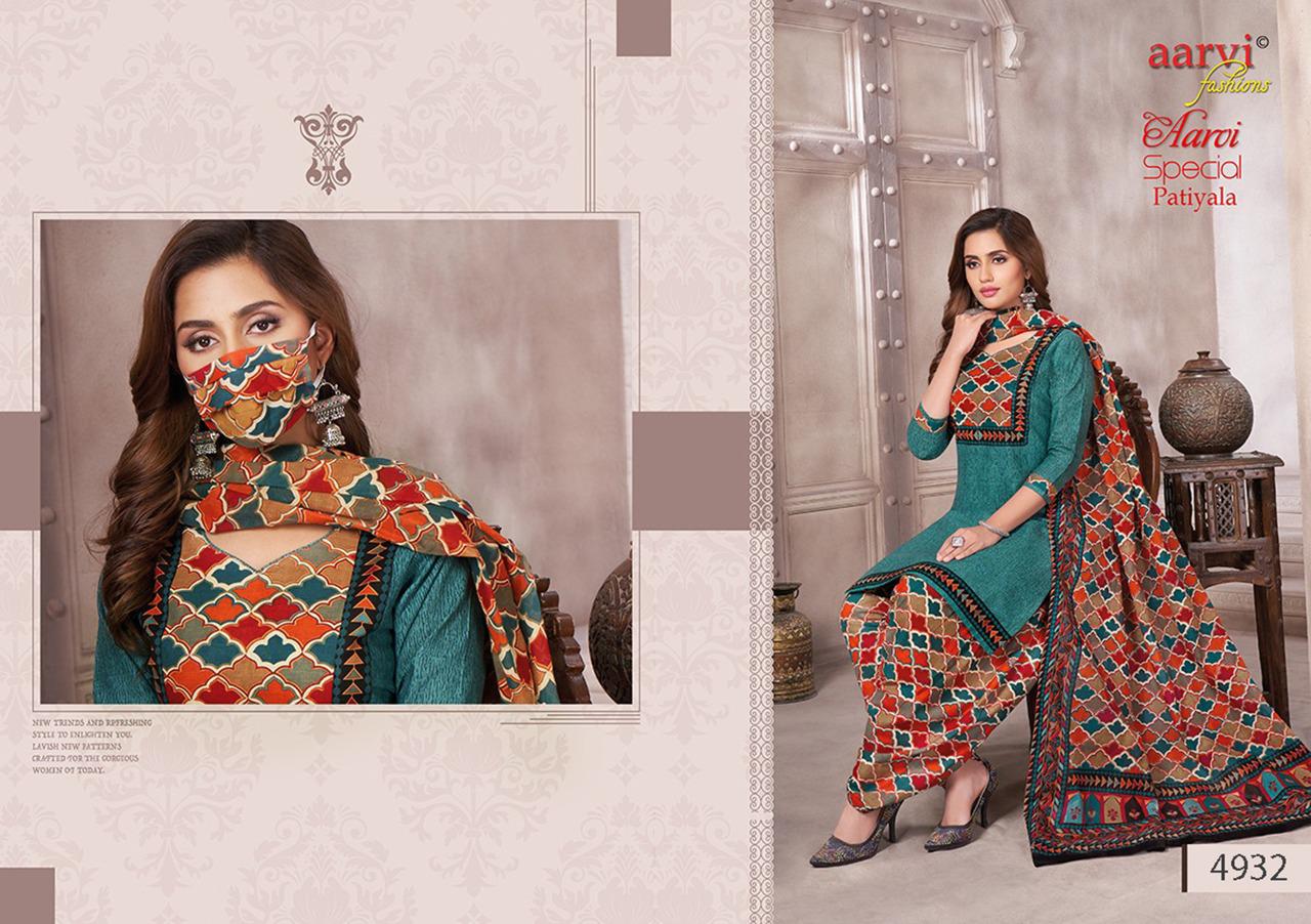 Aarvi Special Patiyala 14 Latest Fancy Designer Casual Wear pure cotton Printed Readymade salwar Suit Collection
